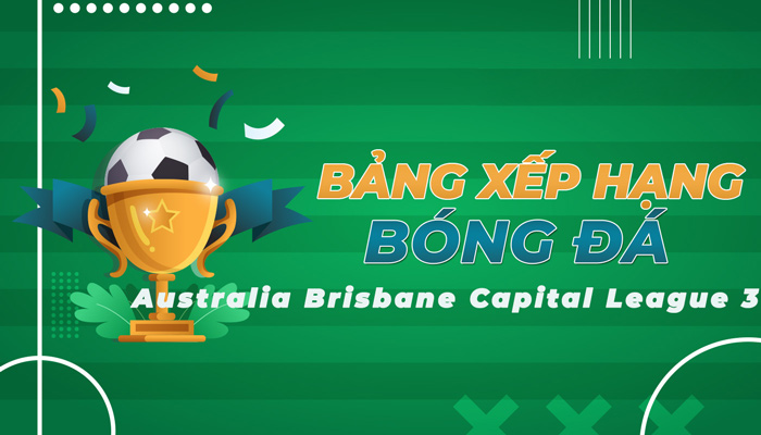 Bảng xếp hạng Australia Brisbane Capital League 3 mới nhất hôm nay