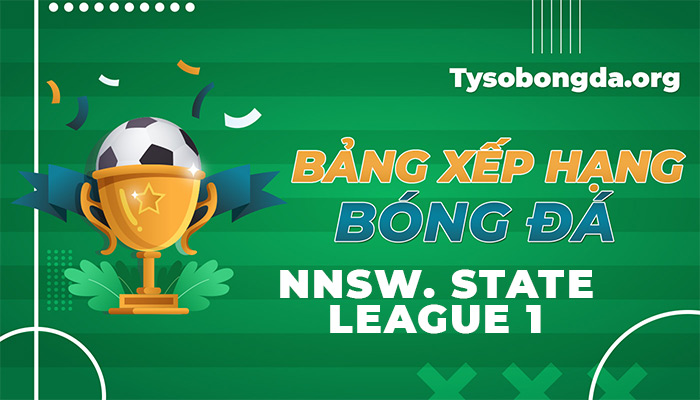 Bảng xếp hạng NNSW State League 1 | BXH NNSW State League 1 hôm nay