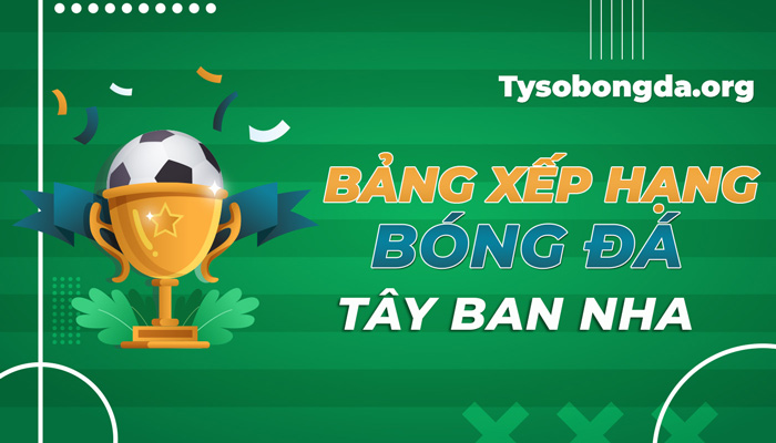 Bảng xếp hạng bóng đá Tây Ban Nha cập nhật mới nhất