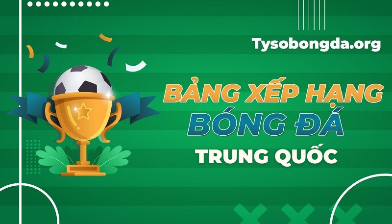 Bảng xếp hạng bóng đá Trung Quốc | BXH Trung Quốc mới nhất