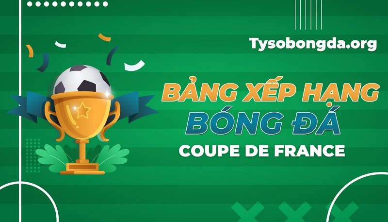 Bảng xếp hạng Coupe de France | BXH Cúp bóng đá Pháp hôm nay