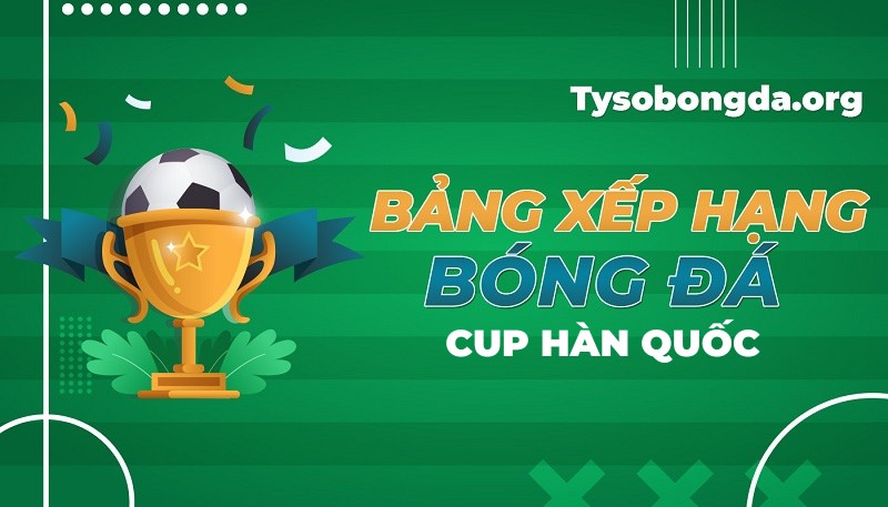 Bảng xếp hạng Cup Hàn Quốc | BXH Cup Hàn Quốc hôm nay