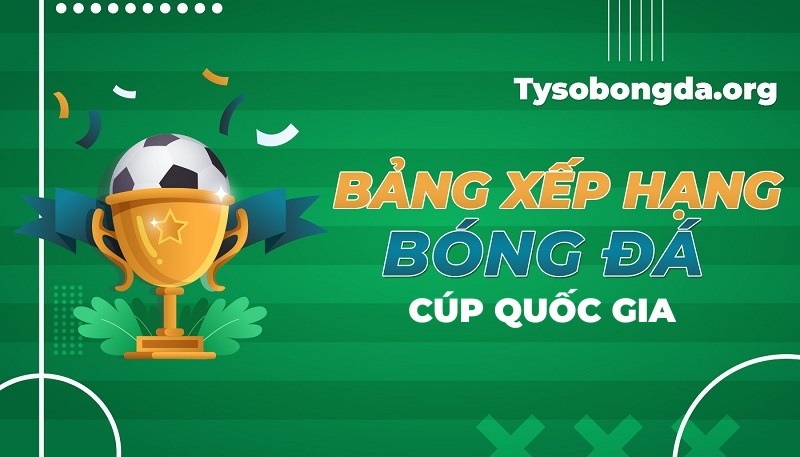 Bảng xếp hạng Cúp Quốc Gia | BXH Cúp Quốc Gia mới nhất