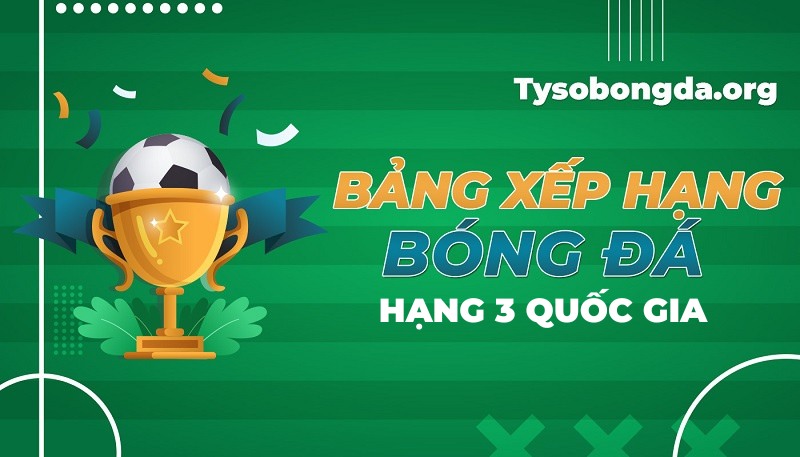 Bảng xếp hạng Hạng 3 Quốc gia | BXH Hạng 3 Quốc gia mới nhất