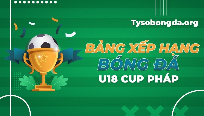 Bảng xếp hạng U18 Cup Pháp | Bảng điểm U18 Cup Pháp mới nhất