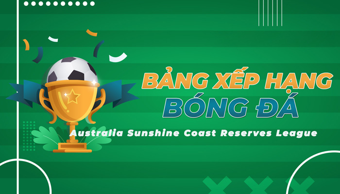 Bảng xếp hạng Australia Sunshine Coast Reserves League mới nhất hôm nay