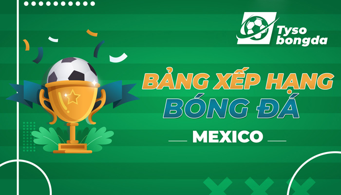 Bảng xếp hạng bóng đá Mexico | Bảng điểm Mexico mới nhất