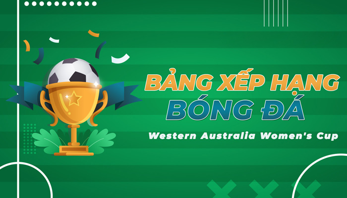 Bảng xếp hạng Western Australia Women’s Cup mới nhất hôm nay
