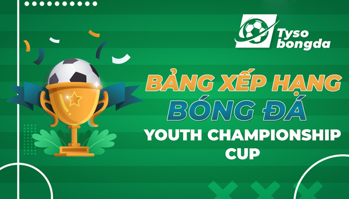 Bảng xếp hạng Youth Championship Cup | BXH Youth Championship Cup hôm nay