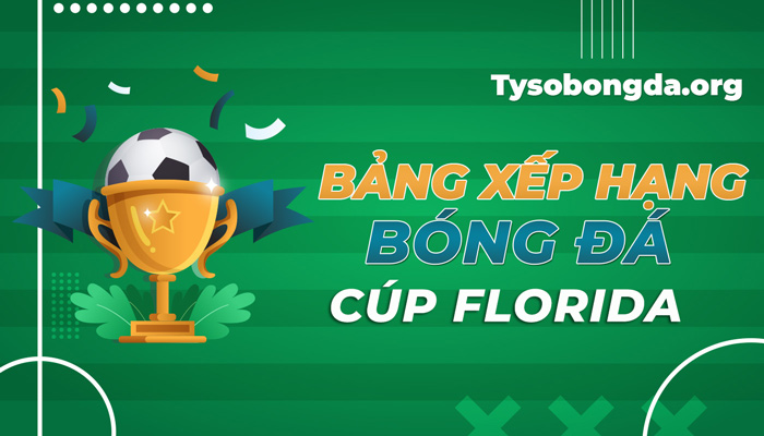 Bảng xếp hạng bóng đá Cúp Florida cập nhật mới nhất hôm nay