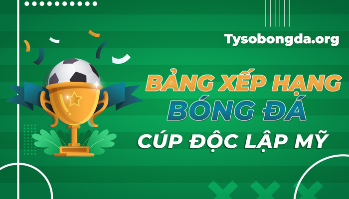 Bảng xếp hạng bóng đá Cúp Độc Lập Mỹ hôm nay mới nhất
