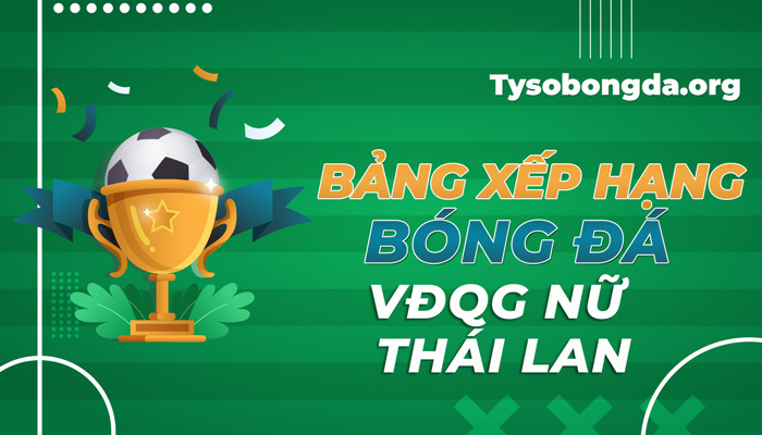 Bảng xếp hạng bóng đá giải VĐQG Nữ Thái Lan mới nhất