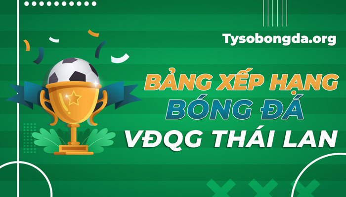 Bảng xếp hạng giải VĐQG Thái Lan hôm nay – BXH Thai League 1 mới nhất