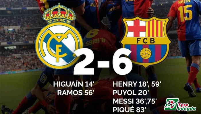 Top 6 trận thua đậm nhất của Real Madrid